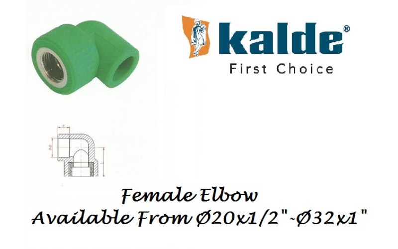 ELBOW Female Thd. PPRC Kalde Turkey (PN-25)